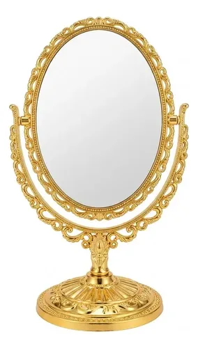 Espejo De Tocador Estilo Victoriano – Rococo – Vintage Retro Marco Dorado