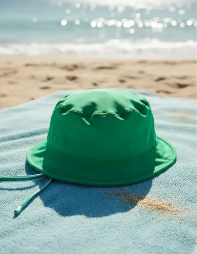 Gorro Infantil Tela Malla Bebe Niño Piluso Con Protección Uv Color Verde Talle 4