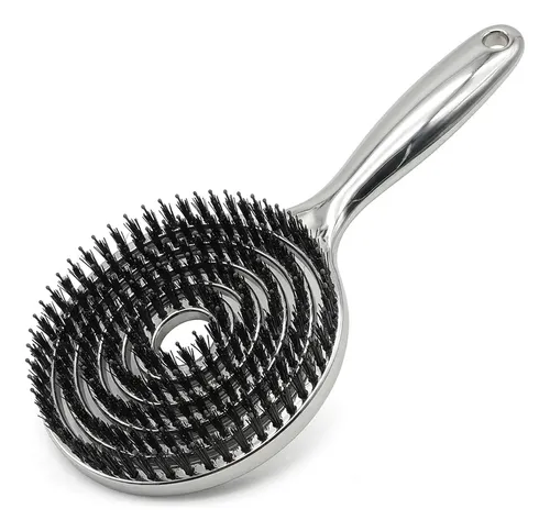 Cepillo Desenredante Ventilado Cerdas Jabalí 23cm Silver Comb