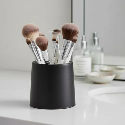 Buply Organizador Redondo De Maquillaje, Lapices Y Multiuso Negro