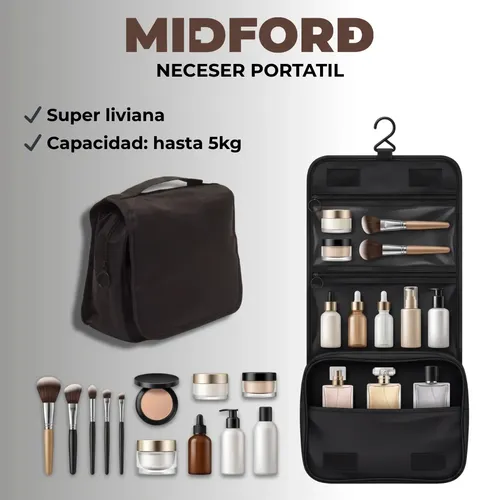 Necesaire Organizador Colgante Impermeable de Viaje para Cosméticos y Maquillaje