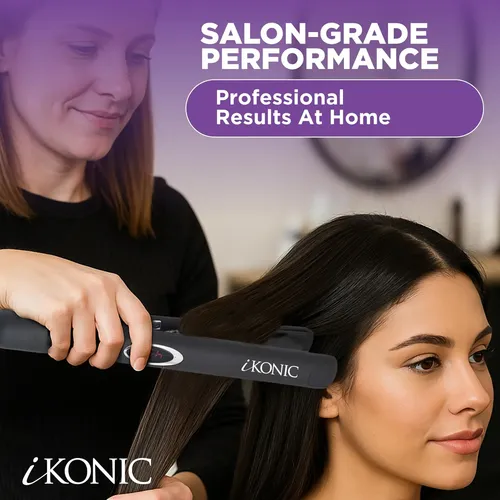 Alisador De Pelo De Cerámica 100% Turmalina Ikonic & Negro