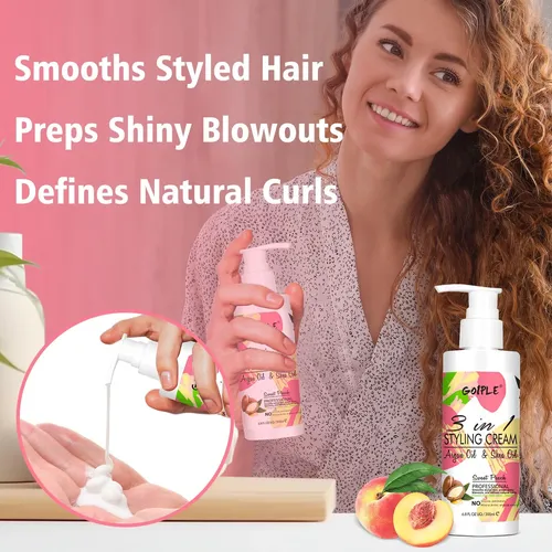 Crema De Peinado Para Mujer, Antiencrespamiento Y Brillo 3 E