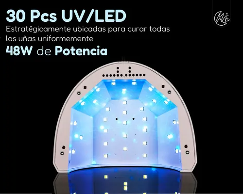 Kit Esmaltado Semipermanente Cabina Uv Led Completo Inicial