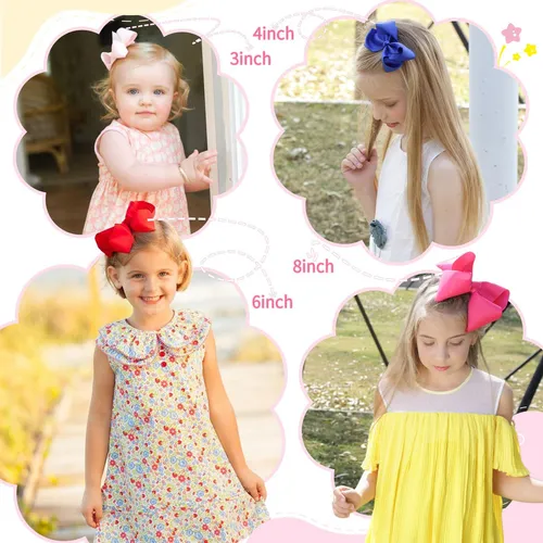 Lazos Para El Pelo Oaoleer Para Niñas, 15 Cm, Cinta De Grogr