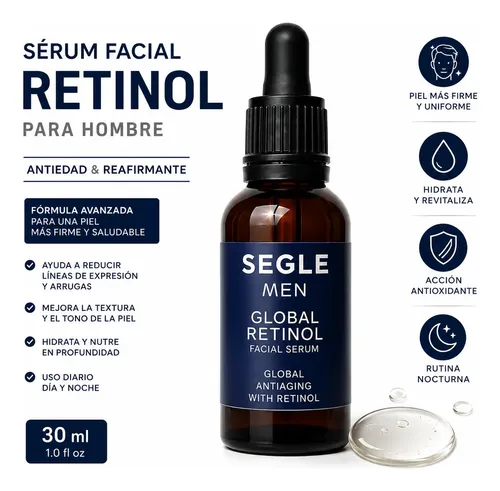 Sérum Facial Hombre Con Retinol Antiarrugas Antiedad 30 Ml