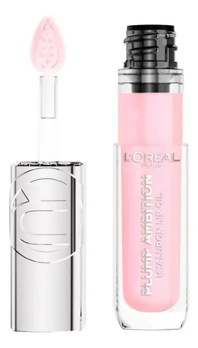 Labial L’Oréal Plump Ambition 101 Cristal Clear con Ácido Hialurónico para un Brillo Natural