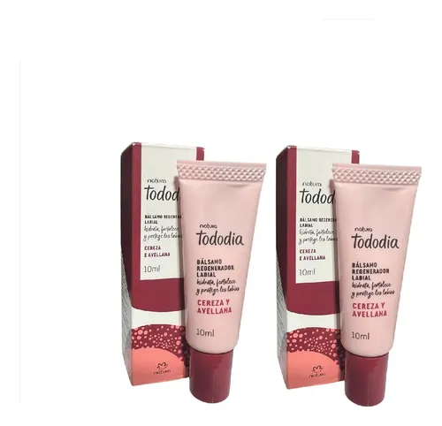 Balsamo Labial Regenerador Cereza Avellana X3 Tododia Natura