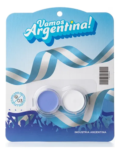 Pintacara Labial Esmalte Argentina Kit X7 Mundial Festejo