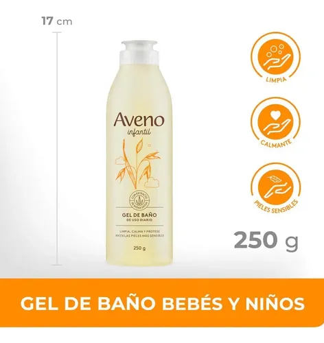Aveno Infantil Gel De Baño Higiene De Bebes Y Niños 250g
