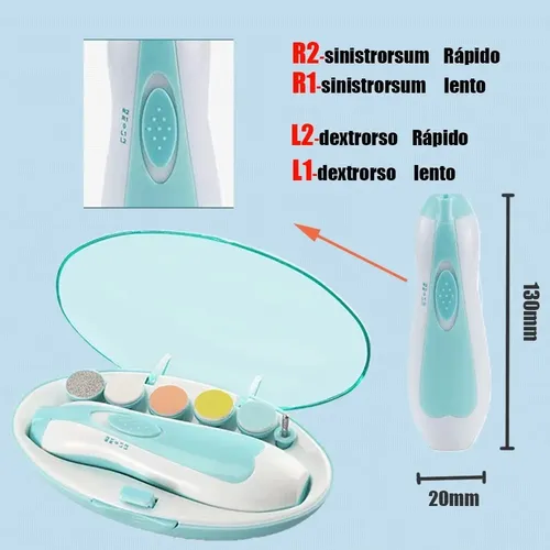 Lima De Uñas Bebe, 6 Cabeza Molienda Y 1 Cortauñas Niños /s