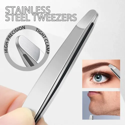 Pinzas Desmaquillantes Antideslizantes Para Cejas, 1 Unidad