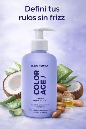 Crema De Peinar Para Rizos Coco Y Karité Color Age X300ml