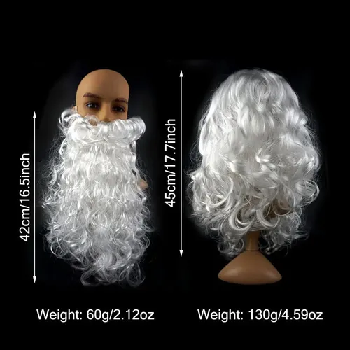 Santa Barba Y Peluca Para Navidad Y Halloween