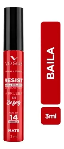 Labial Vogue Resist 14 Horas A Prueba De Besos Color Baila
