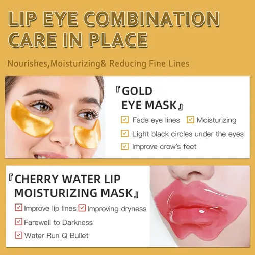 30 Pares De Mascarillas Labiales Y Parches Para Ojos Eakroo