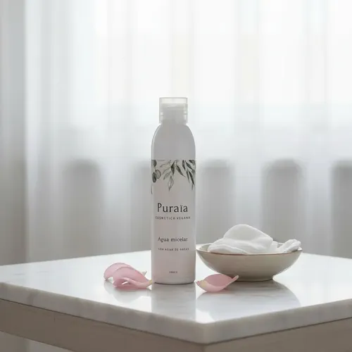 Agua Micelar Vegana Puraia Con Agua De Rosas 100cc