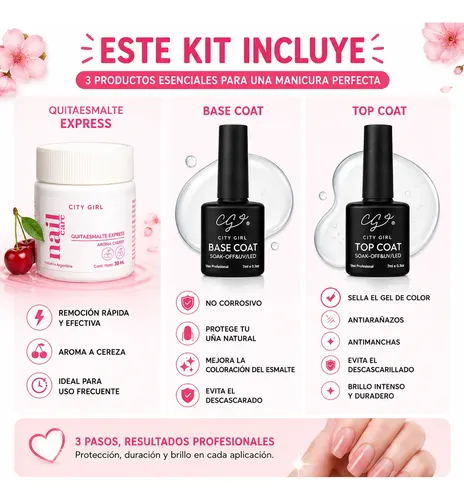 Base Coat +top Coat City Girl 7ml Semipermanente