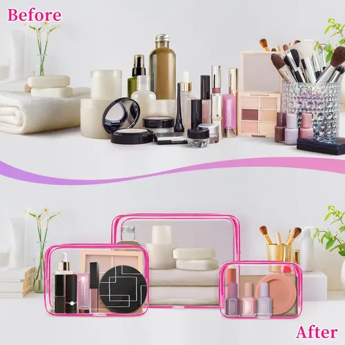 Bolsa De Maquillaje Tisratok Transparente Para Mujer Con Cie