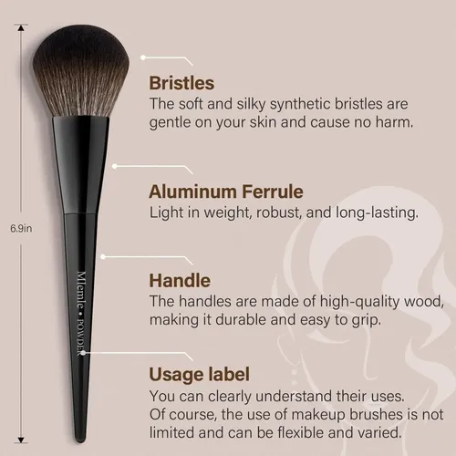Set De Brochas De Maquillaje Mlemle 25 Unidades Emberblack