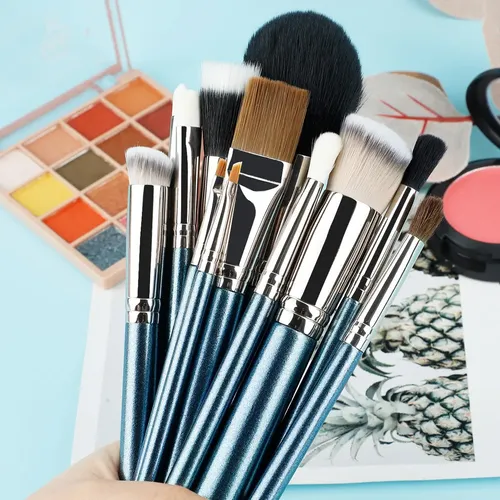 Juego De 12 Brochas De Maquillaje For Niña Y Mujer.