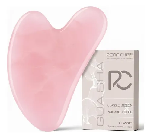 Herramienta Gua Sha Facial Rosa Para Masaje Y Antiinflamator