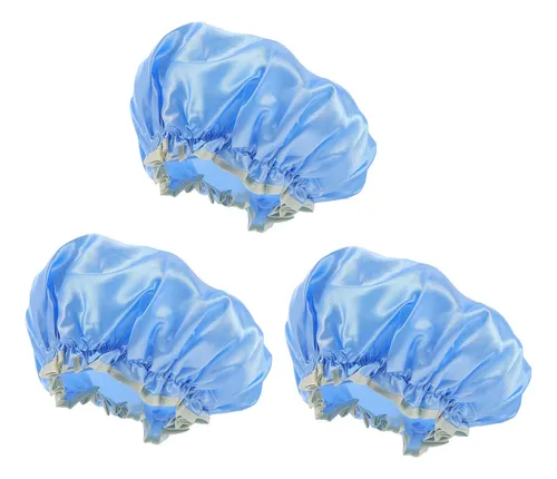3 Gorros De Baño Impermeables De Doble Simples De Peva (xy)