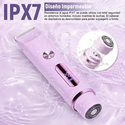 Y Depiladora Eléctrica For Mujer Bikini Doble Cabeza 2 En 1