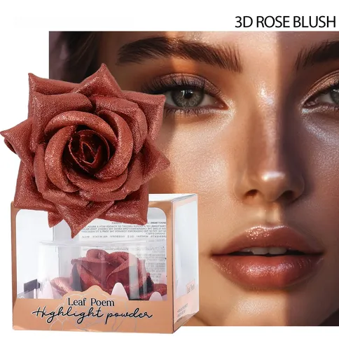 Rubor Iluminador 3d Rosa Brillo Natural Pigmentado