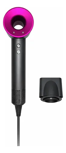 Secador De Pelo Tipo Dyson Frio Calor Gris Con Fucsia