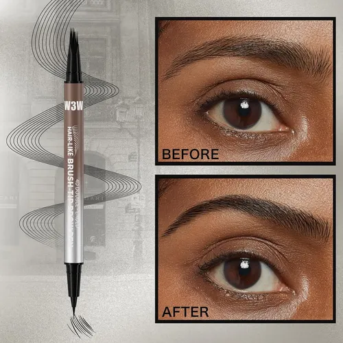 Lápiz De Cejas W3w 4d Doble Punta Resistente Al Agua