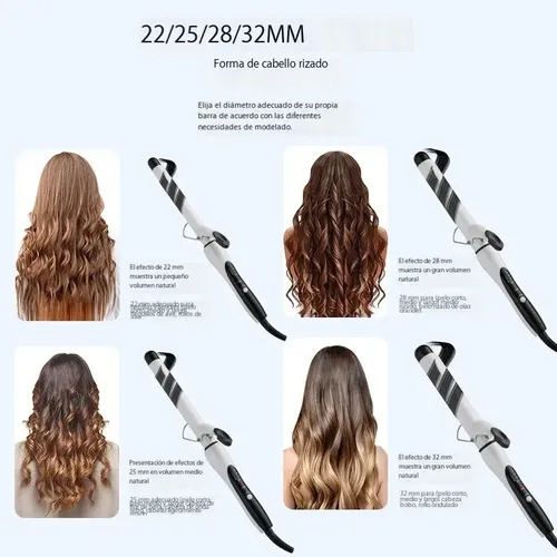 Tensky Tenaza Rizadora De Cabello De Cerámica De C/pantalla