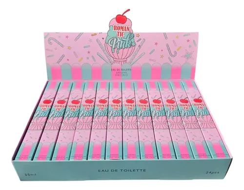 Set X24 Perfume Arabe Tubito Mujer Roman-tic Pink Dulce 35ml