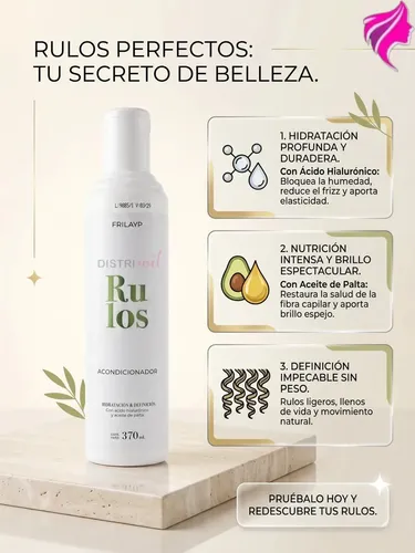 Kit Rulos Frilayp Shampoo + Acond X370ml Mascara X240ml