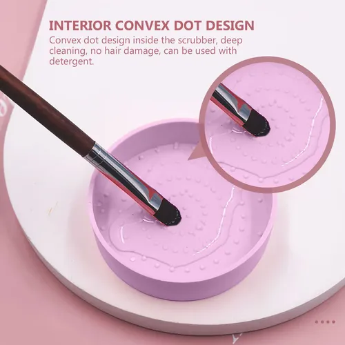 Set De 4 Esponjas Para Limpiar Brochas De Sombra Y Maquillaj