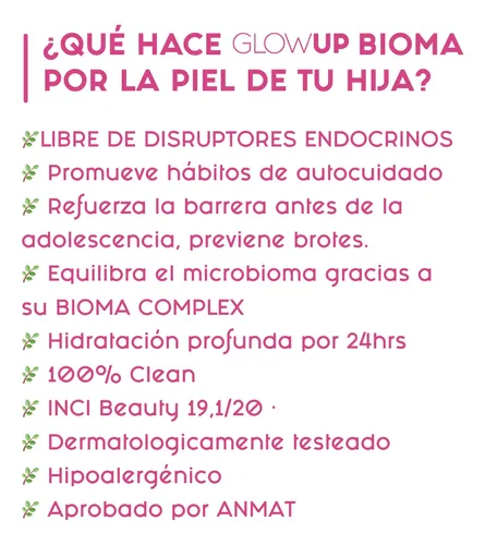 Set Skincare Girls Preteens Bioma Glowup Skinlove