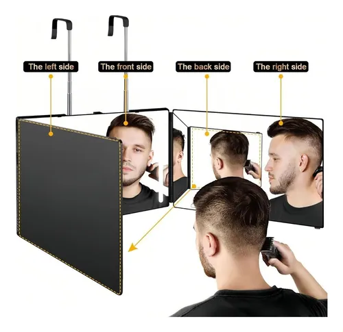 J#z Espejo De Maquillaje Plegable Colgante Retráctil R //