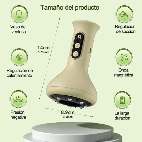 Masajeador Anticelulitis Con Función De Succión Y Ventosas Beige