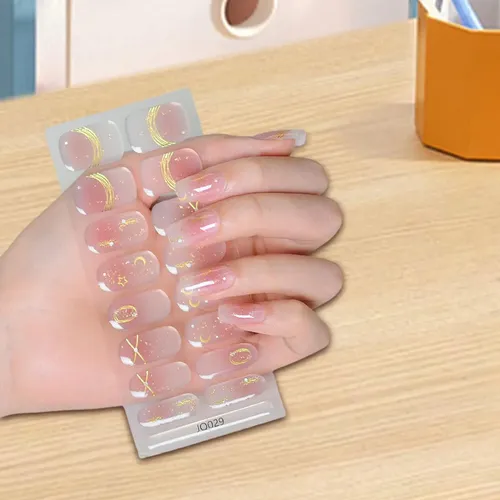Rw Pegatinas De Uñas De Gel Para Manicura De 16 Dedos