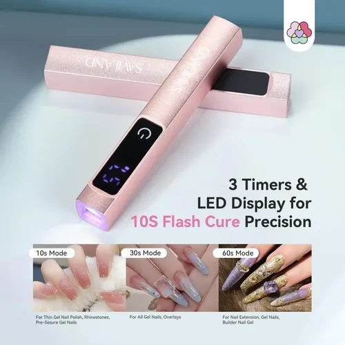 Lámpara Uv Led Recargable Para Uñas De Gel 10s Portátil Prem