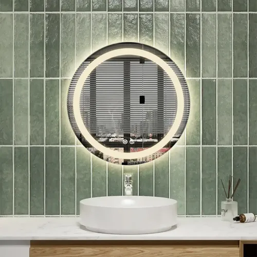 Espejo Circular Led 60 cm Touch Antiempañante Luz 4500K Baño MirrorOn
