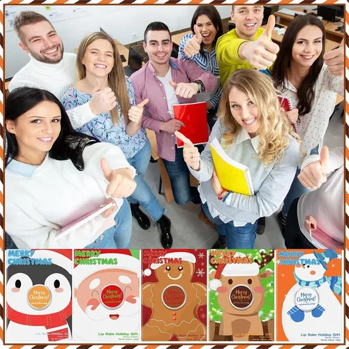 Paquete De 25 Latas De Bálsamo Labial Navideño De Leelosp, L