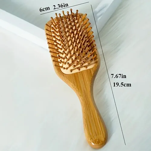 Set De 2 Cepillos De Bambú Para Masaje Capilar
