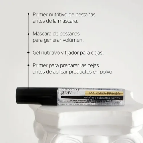 Máscara Primer Pestañas Y Cejas Transparente Dorothy Gray