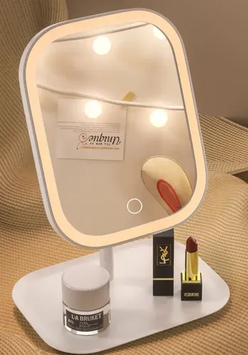 De Espejo Para Maquillaje Con Luz Recargable Usb Lupa 5