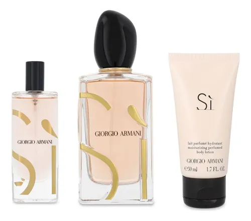 Perfume Mujer Armani Beauty Si EDP 100ml + Mini 15ml + Loción 50ml