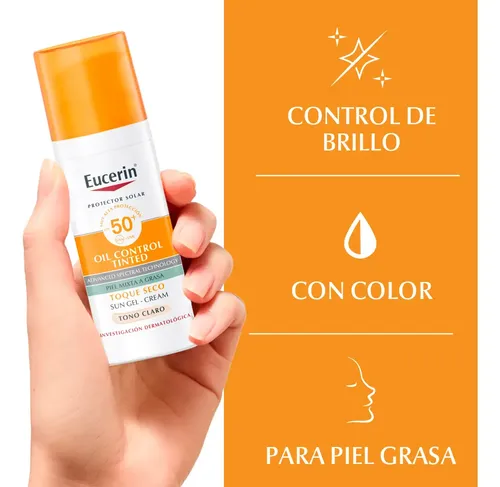 Eucerin Sun Gel Crema Toque Seco Tono Claro Spf50+ De 50ml