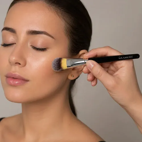 Brocha Para Base Y Corrector Foundation Brush 13 Glamory Negro