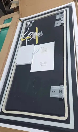 Espejo Con Luz Led Calida Fria o neutra Touch Tactil Con Funcion de Dimer y Desempañador 115 x 60 Cm Rectangular Para Baño Dormitorio CuantoArte Premium Para Colgar Vertical y Horizontal.