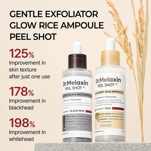 [dr.melaxin Official] Peel Shot Glow Rice Ampoule Duo